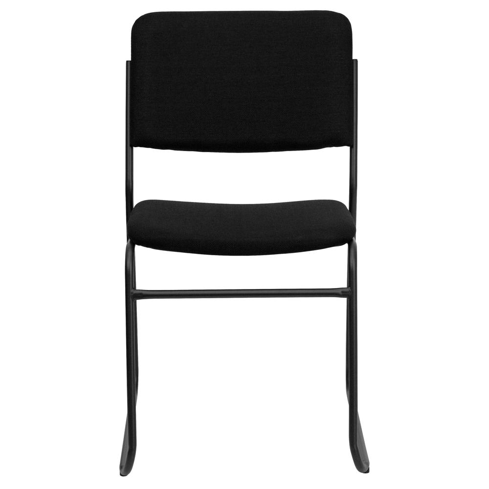 Hercules Series 500 Lb. Capacity High Density Black Fabric Stacking Chair With Sled Base By Flash Furniture | Side Chairs | Modishstore - 4