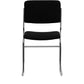 Hercules Series 500 Lb. Capacity Black Fabric High Density Stacking Chair With Chrome Sled Base By Flash Furniture | Side Chairs | Modishstore - 4