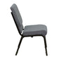 Hercules Series 18.5''W Stacking Church Chair In Gray Fabric - Gold Vein Frame By Flash Furniture | Side Chairs | Modishstore - 2