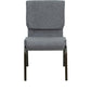 Hercules Series 18.5''W Stacking Church Chair In Gray Fabric - Gold Vein Frame By Flash Furniture | Side Chairs | Modishstore - 4