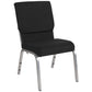 Hercules Series 18.5''W Stacking Church Chair In Black Fabric - Silver Vein Frame By Flash Furniture | Side Chairs | Modishstore - 1