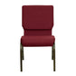 Hercules Series 18.5''W Stacking Church Chair In Burgundy Fabric - Gold Vein Frame By Flash Furniture | Side Chairs | Modishstore - 4