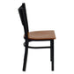 Hercules Series Black Coffee Back Metal Restaurant Chair - Cherry Wood Seat By Flash Furniture | Dining Chairs | Modishstore - 2