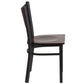Hercules Series Black Coffee Back Metal Restaurant Chair - Walnut Wood Seat By Flash Furniture | Dining Chairs | Modishstore - 2