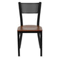 Hercules Series Black Grid Back Metal Restaurant Chair - Cherry Wood Seat By Flash Furniture | Dining Chairs | Modishstore - 4