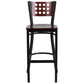 Hercules Series Black Cutout Back Metal Restaurant Barstool - Mahogany Wood Back & Seat By Flash Furniture | Bar Stools | Modishstore - 4