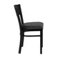 Hercules Series Black Circle Back Metal Restaurant Chair - Black Vinyl Seat By Flash Furniture | Dining Chairs | Modishstore - 2