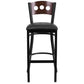 Hercules Series Black 3 Circle Back Metal Restaurant Barstool - Walnut Wood Back, Black Vinyl Seat By Flash Furniture | Bar Stools | Modishstore - 4