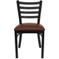 Hercules Series Black Ladder Back Metal Restaurant Chair - Burgundy Vinyl Seat By Flash Furniture | Dining Chairs | Modishstore - 4