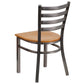 Hercules Series Clear Coated Ladder Back Metal Restaurant Chair - Natural Wood Seat By Flash Furniture | Dining Chairs | Modishstore - 3