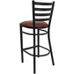 Hercules Series Black Ladder Back Metal Restaurant Barstool - Burgundy Vinyl Seat By Flash Furniture | Bar Stools | Modishstore - 3