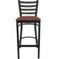 Hercules Series Black Ladder Back Metal Restaurant Barstool - Burgundy Vinyl Seat By Flash Furniture | Bar Stools | Modishstore - 4