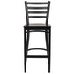 Hercules Series Black Ladder Back Metal Restaurant Barstool - Walnut Wood Seat By Flash Furniture | Bar Stools | Modishstore - 4