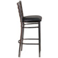 Hercules Series Clear Coated Ladder Back Metal Restaurant Barstool - Black Vinyl Seat By Flash Furniture | Bar Stools | Modishstore - 2