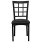 Hercules Series Black Window Back Metal Restaurant Chair - Black Vinyl Seat By Flash Furniture | Dining Chairs | Modishstore - 4