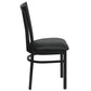 Hercules Series Black School House Back Metal Restaurant Chair - Black Vinyl Seat By Flash Furniture | Dining Chairs | Modishstore - 2