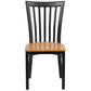 Hercules Series Black School House Back Metal Restaurant Chair - Natural Wood Seat By Flash Furniture | Dining Chairs | Modishstore - 4