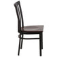 Hercules Series Black School House Back Metal Restaurant Chair - Walnut Wood Seat By Flash Furniture | Dining Chairs | Modishstore - 2