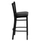 Hercules Series Black Vertical Back Metal Restaurant Barstool - Black Vinyl Seat By Flash Furniture | Bar Stools | Modishstore - 2