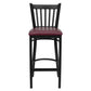 Hercules Series Black Vertical Back Metal Restaurant Barstool - Burgundy Vinyl Seat By Flash Furniture | Bar Stools | Modishstore - 4