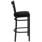 Hercules Series Black Window Back Metal Restaurant Barstool - Black Vinyl Seat By Flash Furniture | Bar Stools | Modishstore - 2