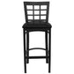 Hercules Series Black Window Back Metal Restaurant Barstool - Black Vinyl Seat By Flash Furniture | Bar Stools | Modishstore - 4