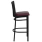 Hercules Series Black School House Back Metal Restaurant Barstool - Burgundy Vinyl Seat By Flash Furniture | Bar Stools | Modishstore - 2