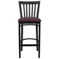 Hercules Series Black School House Back Metal Restaurant Barstool - Burgundy Vinyl Seat By Flash Furniture | Bar Stools | Modishstore - 4