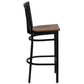 Hercules Series Black School House Back Metal Restaurant Barstool - Cherry Wood Seat By Flash Furniture | Bar Stools | Modishstore - 2