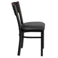 Hercules Series Black 3 Circle Back Metal Restaurant Chair - Walnut Wood Back, Black Vinyl Seat By Flash Furniture | Dining Chairs | Modishstore - 2