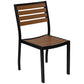 Outdoor Side Chair With Faux Teak Poly Slats By Flash Furniture | Dining Chairs | Modishstore - 2