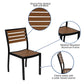 Outdoor Side Chair With Faux Teak Poly Slats By Flash Furniture | Dining Chairs | Modishstore - 4