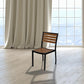 Outdoor Side Chair With Faux Teak Poly Slats By Flash Furniture | Dining Chairs | Modishstore