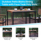 3 Piece Outdoor Patio Table Set - 35" Square Synthetic Teak Patio Table With Gray Umbrella And Base By Flash Furniture | Outdoor Tables | Modishstore - 4
