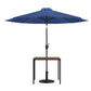 3 Piece Outdoor Patio Table Set - 35" Square Synthetic Teak Patio Table With Navy Umbrella And Base By Flash Furniture | Outdoor Tables | Modishstore - 1