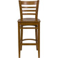 Hercules Series Ladder Back Cherry Wood Restaurant Barstool By Flash Furniture | Bar Stools | Modishstore - 4