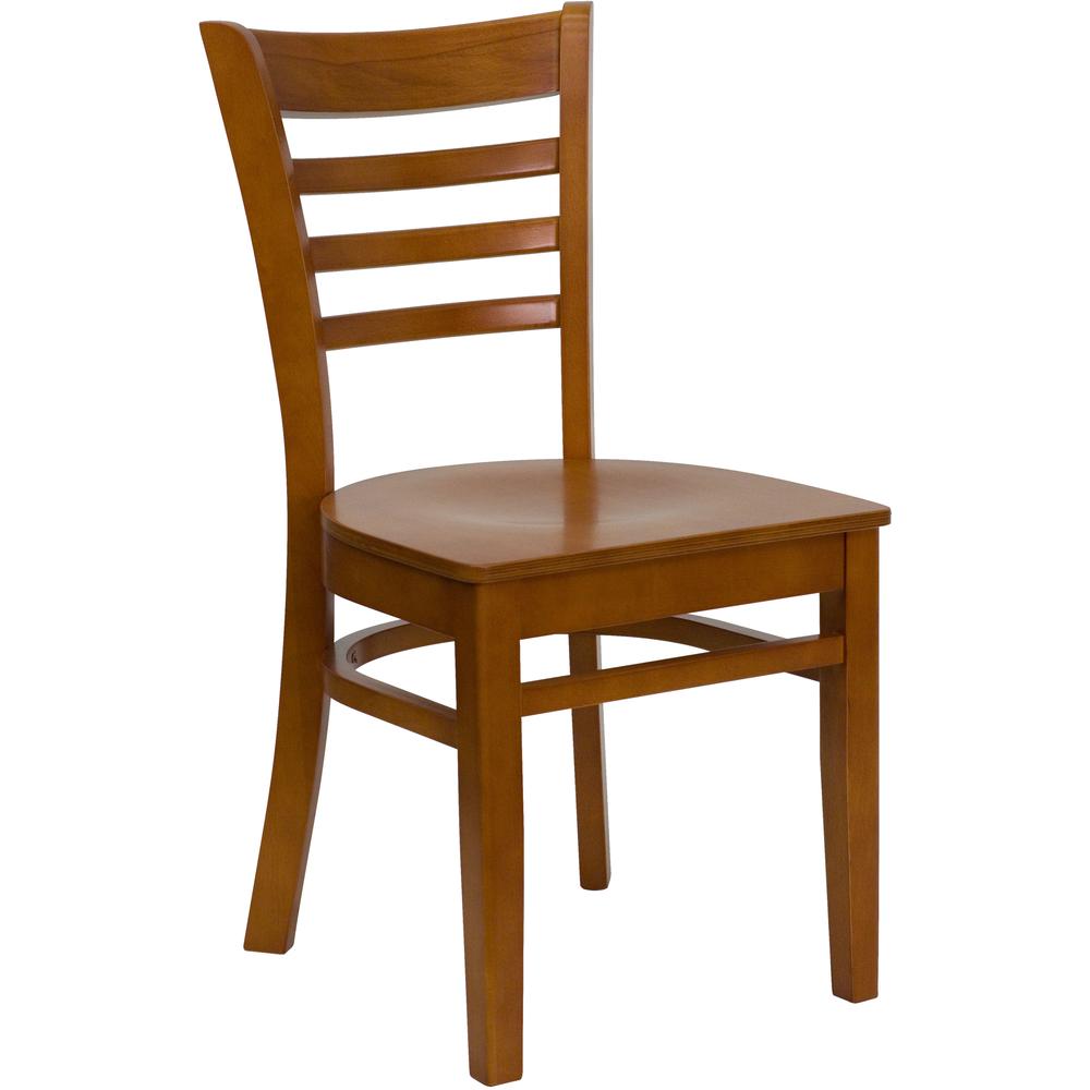 Hercules Series Ladder Back Cherry Wood Restaurant Chair By Flash Furniture | Dining Chairs | Modishstore - 1