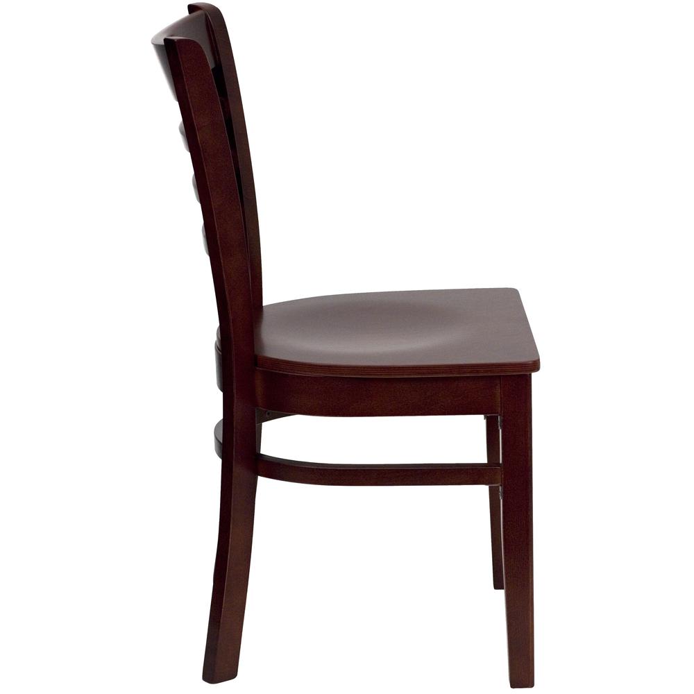 Hercules Series Ladder Back Mahogany Wood Restaurant Chair By Flash Furniture | Dining Chairs | Modishstore - 2