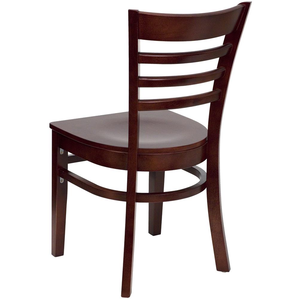 Hercules Series Ladder Back Mahogany Wood Restaurant Chair By Flash Furniture | Dining Chairs | Modishstore - 3