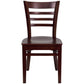Hercules Series Ladder Back Mahogany Wood Restaurant Chair By Flash Furniture | Dining Chairs | Modishstore - 4