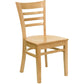 Hercules Series Ladder Back Natural Wood Restaurant Chair By Flash Furniture | Dining Chairs | Modishstore - 1