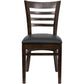 Hercules Series Ladder Back Walnut Wood Restaurant Chair - Black Vinyl Seat By Flash Furniture | Dining Chairs | Modishstore - 4