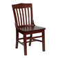 Hercules Series School House Back Mahogany Wood Restaurant Chair By Flash Furniture | Dining Chairs | Modishstore - 1