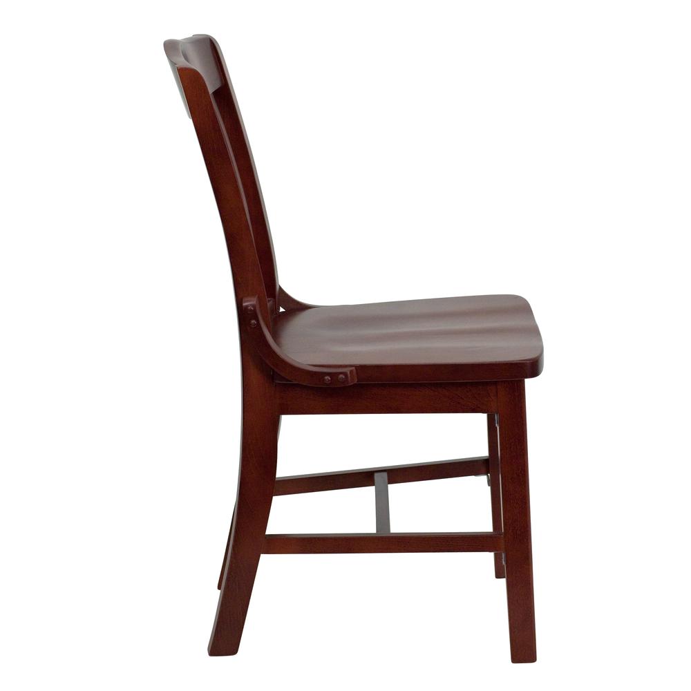 Hercules Series School House Back Mahogany Wood Restaurant Chair By Flash Furniture | Dining Chairs | Modishstore - 2