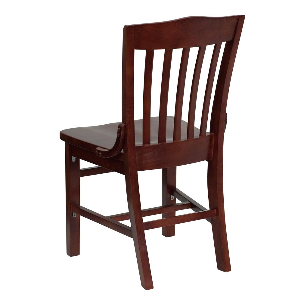 Hercules Series School House Back Mahogany Wood Restaurant Chair By Flash Furniture | Dining Chairs | Modishstore - 3