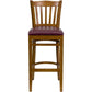 Hercules Series Vertical Slat Back Cherry Wood Restaurant Barstool - Burgundy Vinyl Seat By Flash Furniture | Bar Stools | Modishstore - 4