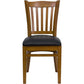 Hercules Series Vertical Slat Back Cherry Wood Restaurant Chair - Black Vinyl Seat By Flash Furniture | Dining Chairs | Modishstore - 4