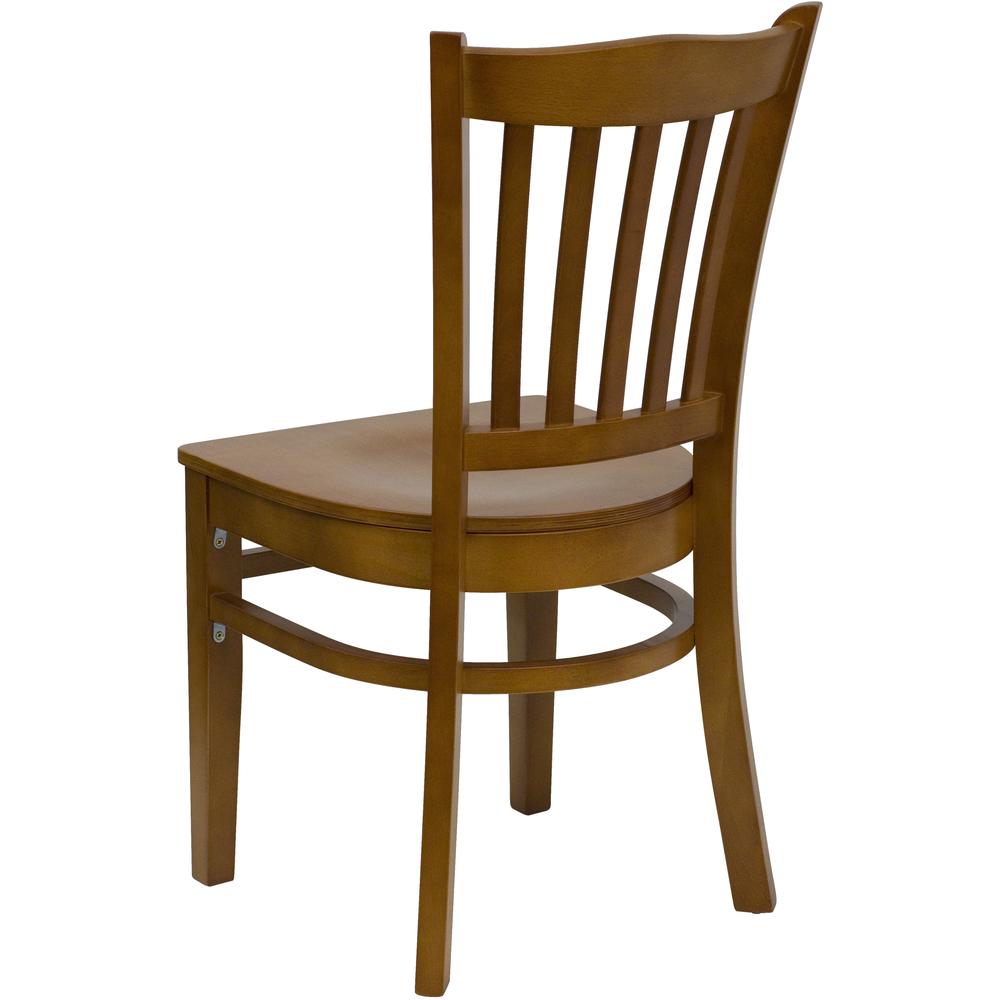 Hercules Series Vertical Slat Back Cherry Wood Restaurant Chair By Flash Furniture | Dining Chairs | Modishstore - 3