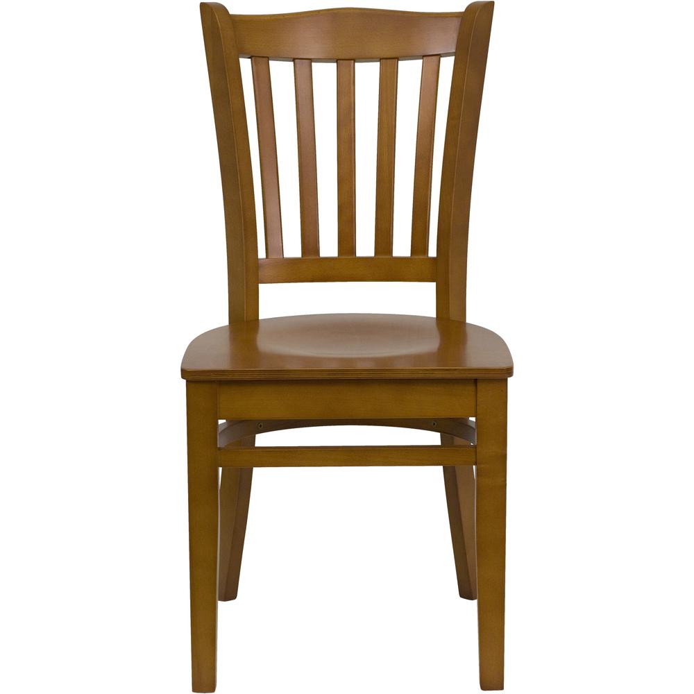 Hercules Series Vertical Slat Back Cherry Wood Restaurant Chair By Flash Furniture | Dining Chairs | Modishstore - 4