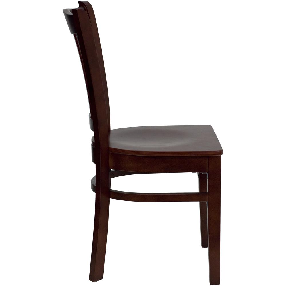 Hercules Series Vertical Slat Back Mahogany Wood Restaurant Chair By Flash Furniture | Dining Chairs | Modishstore - 2